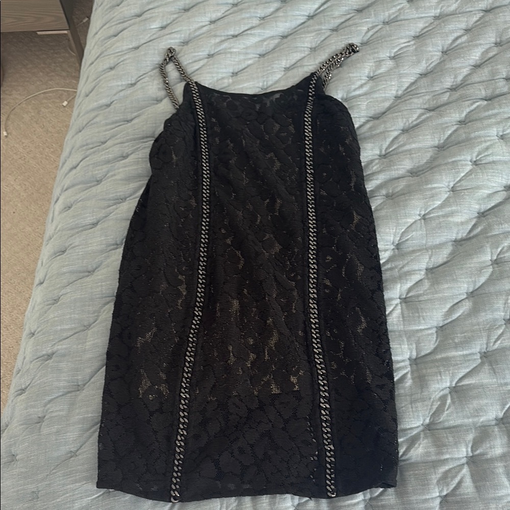 Elegant Black Lace Dress AllSaints
